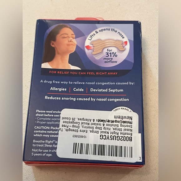 Breathe Right Extra Strength Tan Nasal Strips NWT - Picture 5 of 5
